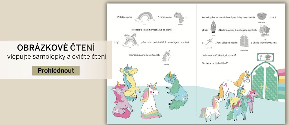 Obrázkové čtení se samolepkami